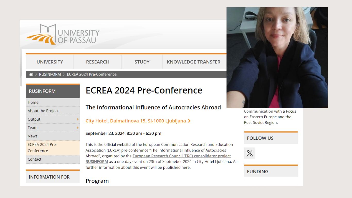 Dr. Daria Dergacheva at ECREA’s 2024 pre-conference in September