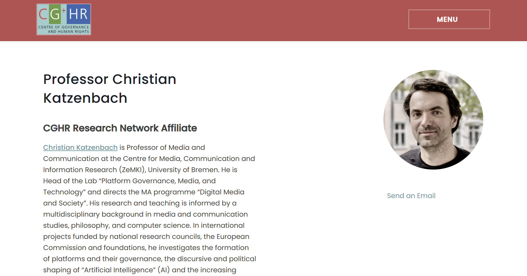 Christian Katzenbach joins Cambridge’s Centre of Governance & Human Rights as Research Affiliate
